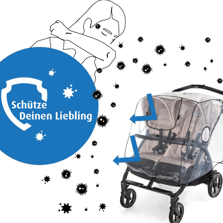 RainCover Twin Regenschutz für Zwillingswagen